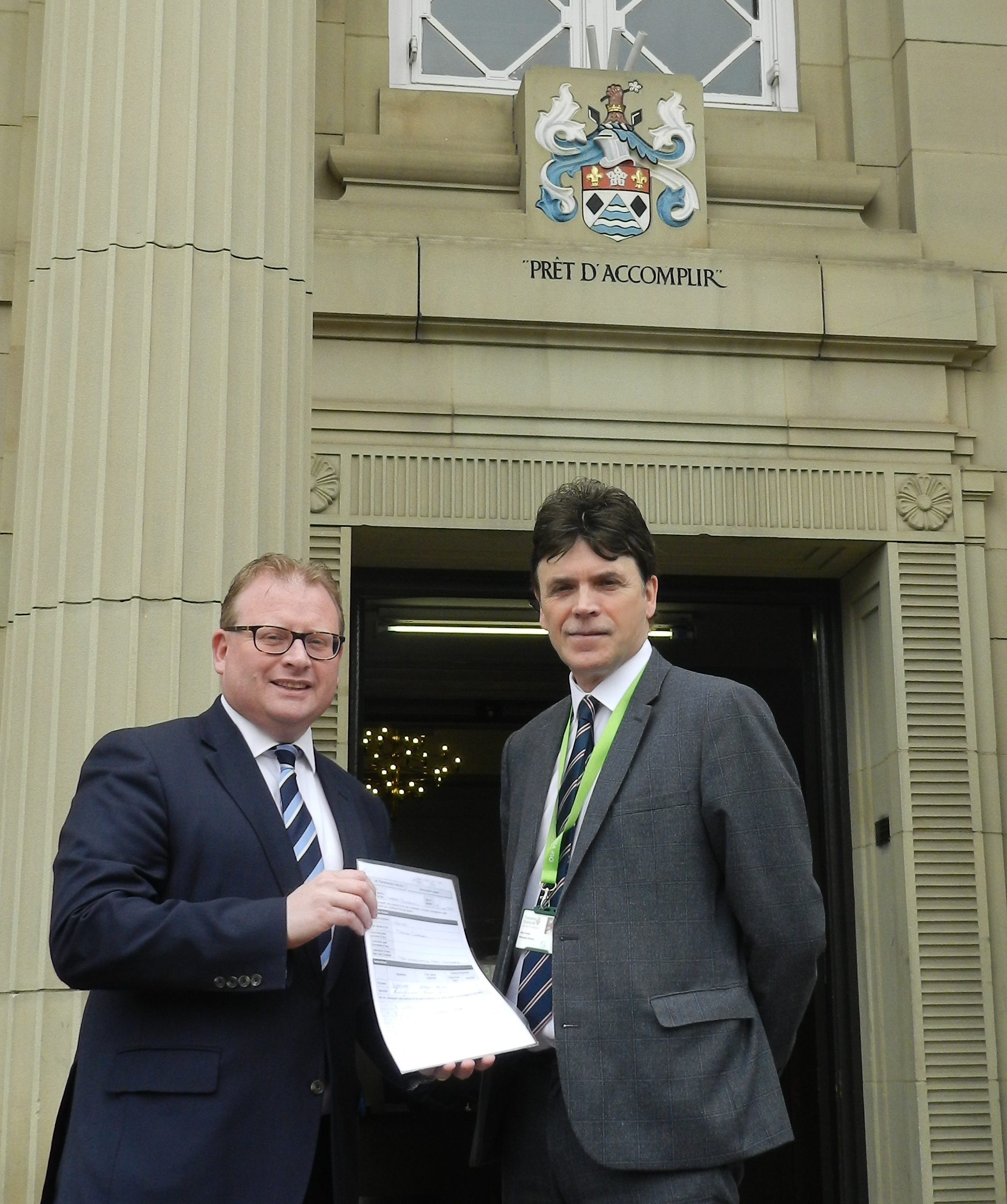 Marcus delivering his nomination papers.
