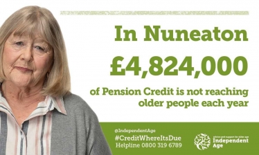 In Nuneaton £4,824,000 in Pension Credit is not reaching older people